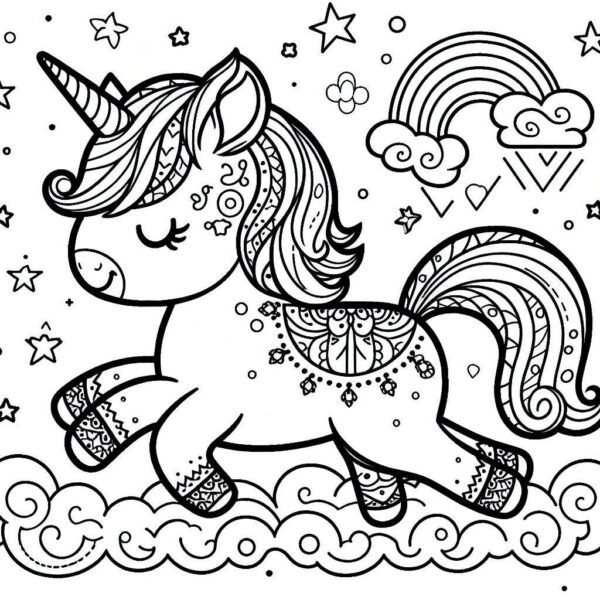 Unicornio para colorear