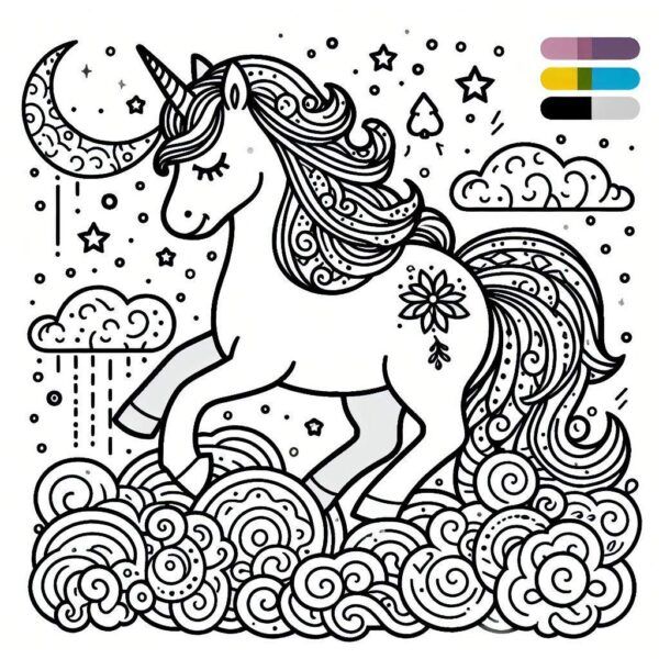 Unicornio para colorear